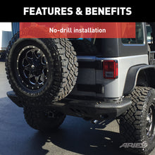 Load image into Gallery viewer, ARIES 2081221 TrailChaser Jeep Wrangler Aluminum Rear Bumper Corners for Select Jeep Wrangler