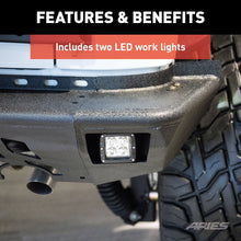 Load image into Gallery viewer, ARIES 2081222 TrailChaser Jeep Wrangler Steel Rear Bumper Corners with LEDs - Truck Part Superstore