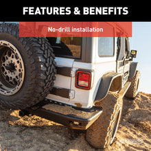 Load image into Gallery viewer, ARIES 2081223 TrailChaser Jeep Wrangler Aluminum Rear Bumper Corners with LEDs for Select Jeep Wrangler