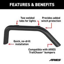 Load image into Gallery viewer, ARIES 2081252 TrailChaser Jeep Wrangler Steel Front Bumper Round Brush Guard for Select Jeep Wrangler