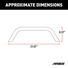 Load image into Gallery viewer, ARIES 2081255 TrailChaser Jeep Wrangler Aluminum Front Bumper Round Brush Guard for Select Jeep Wrangler