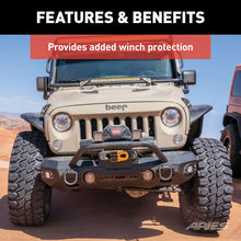 Load image into Gallery viewer, ARIES 2081255 TrailChaser Jeep Wrangler Aluminum Front Bumper Round Brush Guard for Select Jeep Wrangler