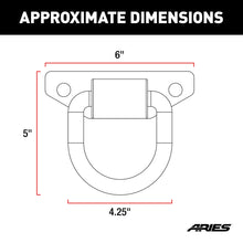 Load image into Gallery viewer, ARIES 2081300 Bolt-On Anti-Rattle D-Rings (9,000 lbs, 2-Pack)