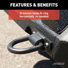 Load image into Gallery viewer, ARIES 2081300 Bolt-On Anti-Rattle D-Rings (9,000 lbs, 2-Pack)