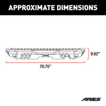 Load image into Gallery viewer, ARIES 2082036 TrailChaser Jeep Wrangler JK Aluminum Rear Bumper for Select Jeep Wrangler