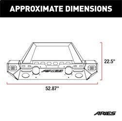 ARIES 2082043 TrailChaser Jeep Wrangler JK Steel Front Bumper (Option 1) - Truck Part Superstore
