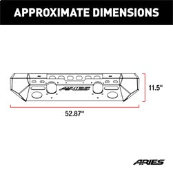 ARIES 2082048 TrailChaser Jeep Wrangler JK Steel Front Bumper (Option 6) - Truck Part Superstore