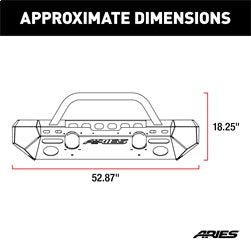 ARIES 2082050 TrailChaser Jeep Wrangler JK Steel Front Bumper (Option 4) - Truck Part Superstore