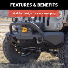 Load image into Gallery viewer, ARIES 2082050 TrailChaser Jeep Wrangler JK Steel Front Bumper (Option 4) - Truck Part Superstore