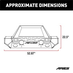 ARIES 2082051 TrailChaser Jeep Wrangler JK Steel Front Bumper (Option 2) - Truck Part Superstore