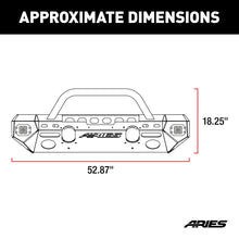 Load image into Gallery viewer, ARIES 2082056 TrailChaser Jeep Wrangler JK Steel Front Bumper (Option 3) - Truck Part Superstore