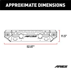 ARIES 2082057 TrailChaser Jeep Wrangler JK Steel Front Bumper (Option 5) - Truck Part Superstore