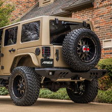 Load image into Gallery viewer, ARIES 2082060 TrailChaser Jeep Wrangler JK Steel Rear Bumper with LED Lights - Truck Part Superstore