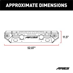 ARIES 2082071 TrailChaser Jeep Wrangler JL; Gladiator Steel Front Bumper (Option 5) - Truck Part Superstore