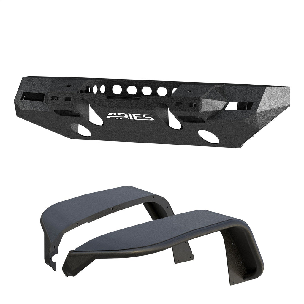 ARIES 2082073 TrailChaser Jeep Wrangler JL Front Bumper with Fender Flares (Option 7) - Truck Part Superstore