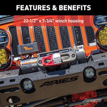 Load image into Gallery viewer, ARIES 2082077 TrailChaser Jeep Wrangler JL Aluminum Front Bumper with Fender Flares (Option 7) for Select Jeep Wrangler