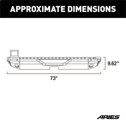 ARIES 2082080 ARIES 2082080 TrailChaser Black Steel Jeep Wrangler JL Rear Bumper - Truck Part Superstore