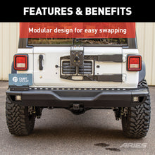 Load image into Gallery viewer, ARIES 2082081 TrailChaser Jeep Wrangler JL Steel Rear Bumper with LED Lights - Truck Part Superstore