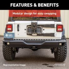 Load image into Gallery viewer, ARIES 2082082 TrailChaser Jeep Wrangler JL Aluminum Rear Bumper for Select Jeep Wrangler