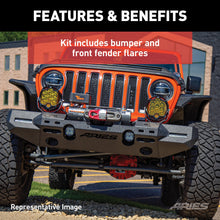 Load image into Gallery viewer, ARIES 2082086 TrailChaser Jeep Wrangler JL Front Bumper with Fender Flares (Option 8) - Truck Part Superstore
