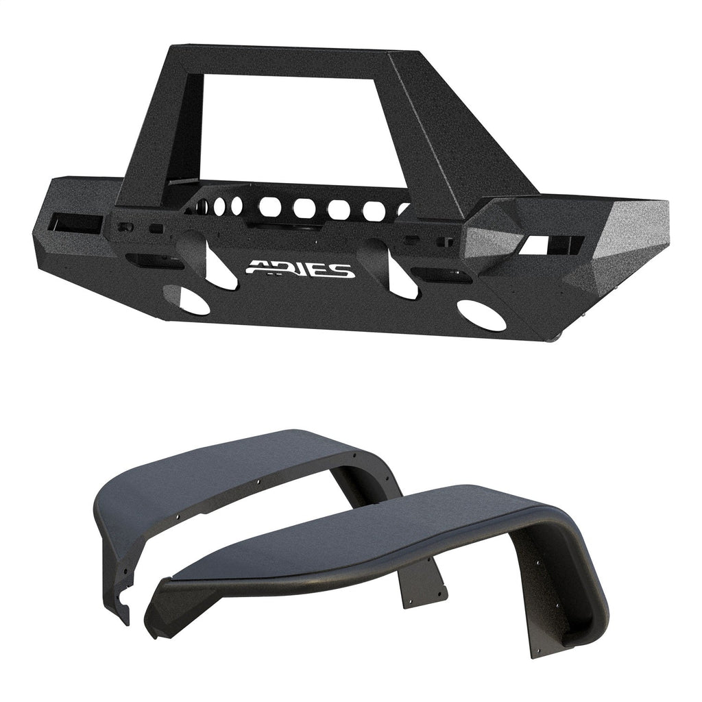 ARIES 2082087 TrailChaser Jeep JL; Gladiator Front Bumper with Fender Flares (Option 9) - Truck Part Superstore