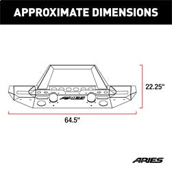 ARIES 2082089 TrailChaser Jeep Wrangler JL; Gladiator Steel Front Bumper (Option 9) - Truck Part Superstore