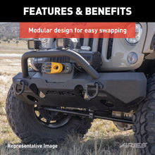 Load image into Gallery viewer, ARIES 2082092 TrailChaser Jeep Wrangler JL, Gladiator Aluminum Front Bumper (Option 4) for Select Jeep Wrangler