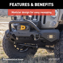 Load image into Gallery viewer, ARIES 2082094 TrailChaser Jeep Wrangler JL, Gladiator Aluminum Front Bumper (Option 3) for Select Jeep Wrangler