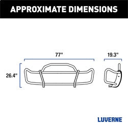 Luverne 208820 LUVERNE 208820 SolidShield Black Steel Van Grille Guard; Fits Select Ram ProMast for Select Ram ProMaster 1500, Ram ProMaster 2500, Ram ProMaster