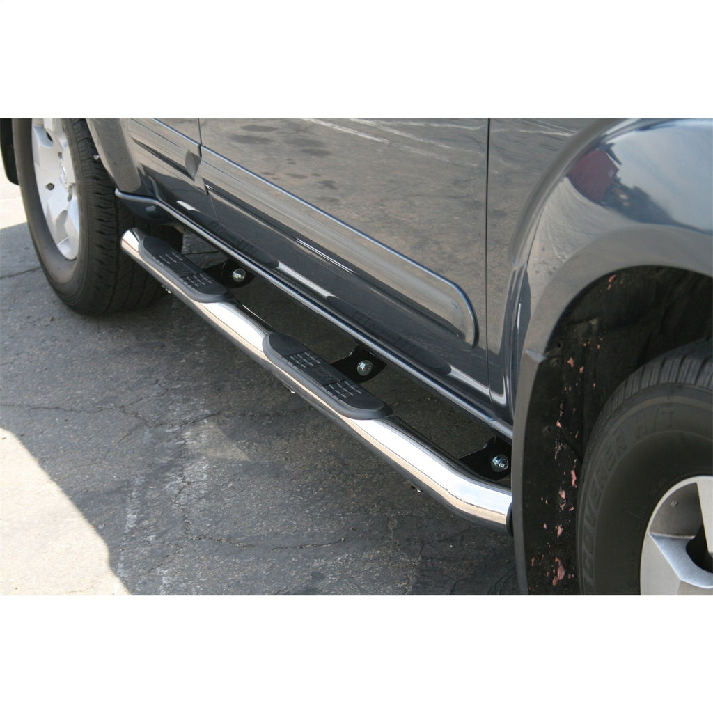 ARIES 209011-2 3in. Round Polished Stainless Side Bars; Select Nissan Pathfinder - Truck Part Superstore