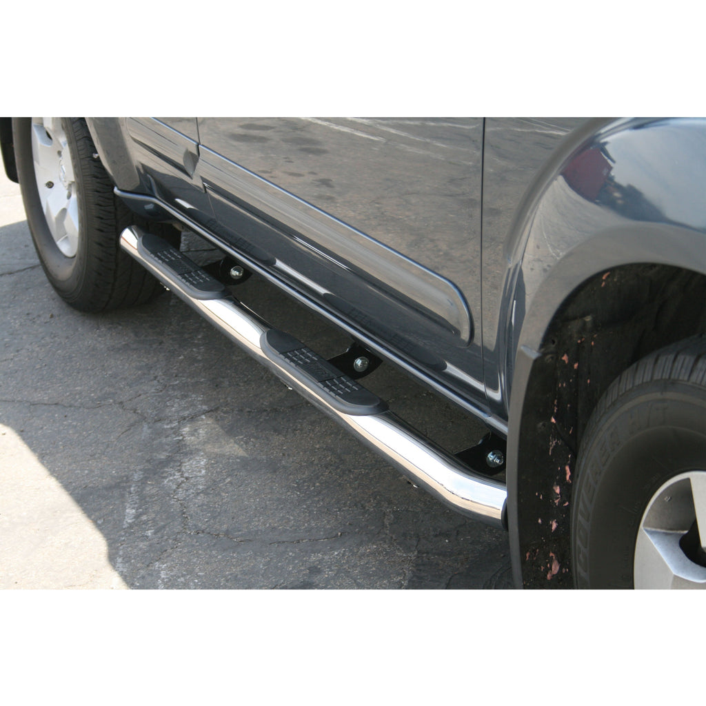 ARIES 209011-2 3in. Round Polished Stainless Side Bars; Select Nissan Pathfinder - Truck Part Superstore