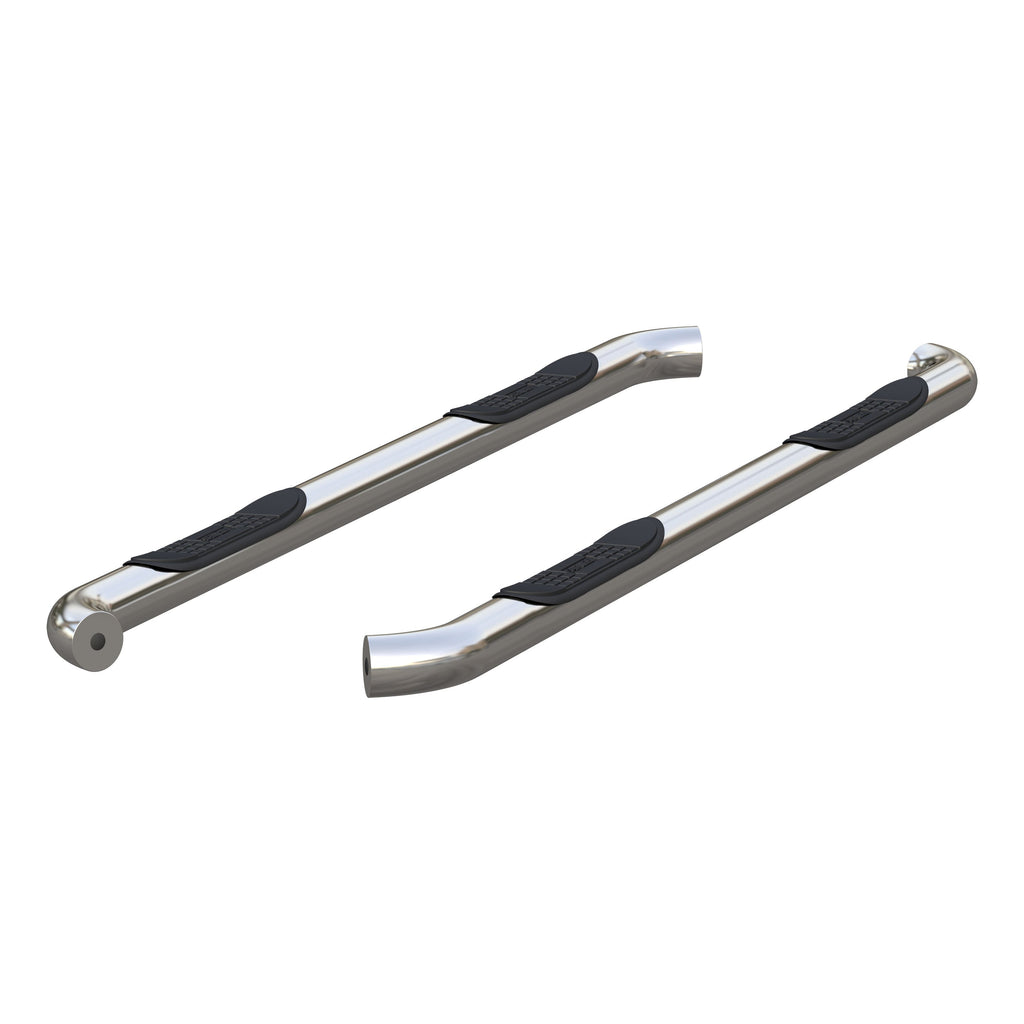 ARIES 209019-2 3in. Round Polished Stainless Side Bars; Select Nissan Equator; Frontier - Truck Part Superstore