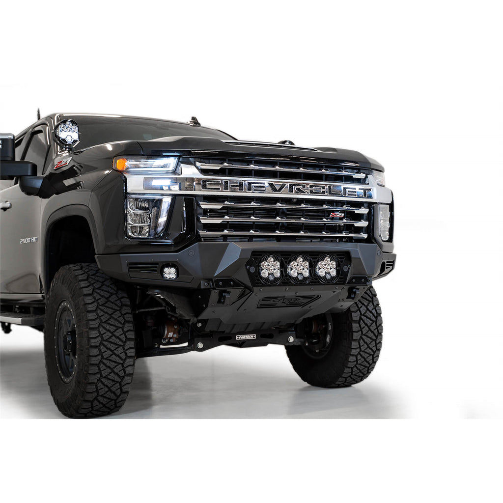 20C-Silv-25003500-Hd-Up-Bomber-Front-Bumper-W3-Baja-Lp6-Mounts-Hammer-Blk-WSatin-Blk-Panel