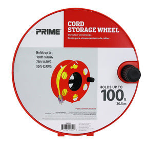 Prime Wire CR002002 Cord Storage Wheel, Orange