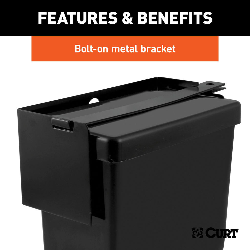 CURT 52090 5-7/8in. x 5-3/8in. x 3-1/2in. Breakaway Battery Case with Lockable Bar - Truck Part Superstore