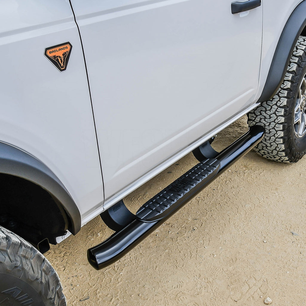21-22-Ford-Bronco-(2-Door)-Pro-Traxx-4-Oval-Nerf-Step-Bars---Textured-Black