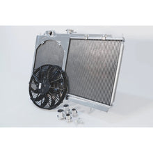 Load image into Gallery viewer, ~(21-Lbs.-32X23x7)~-Mitsubishi-Evo-789---Full-Size-Slim-Radiator-W-12-Inch-Spal-Fan-And-Shroud--Adjustable--16-Or-Slip-On-Fittings