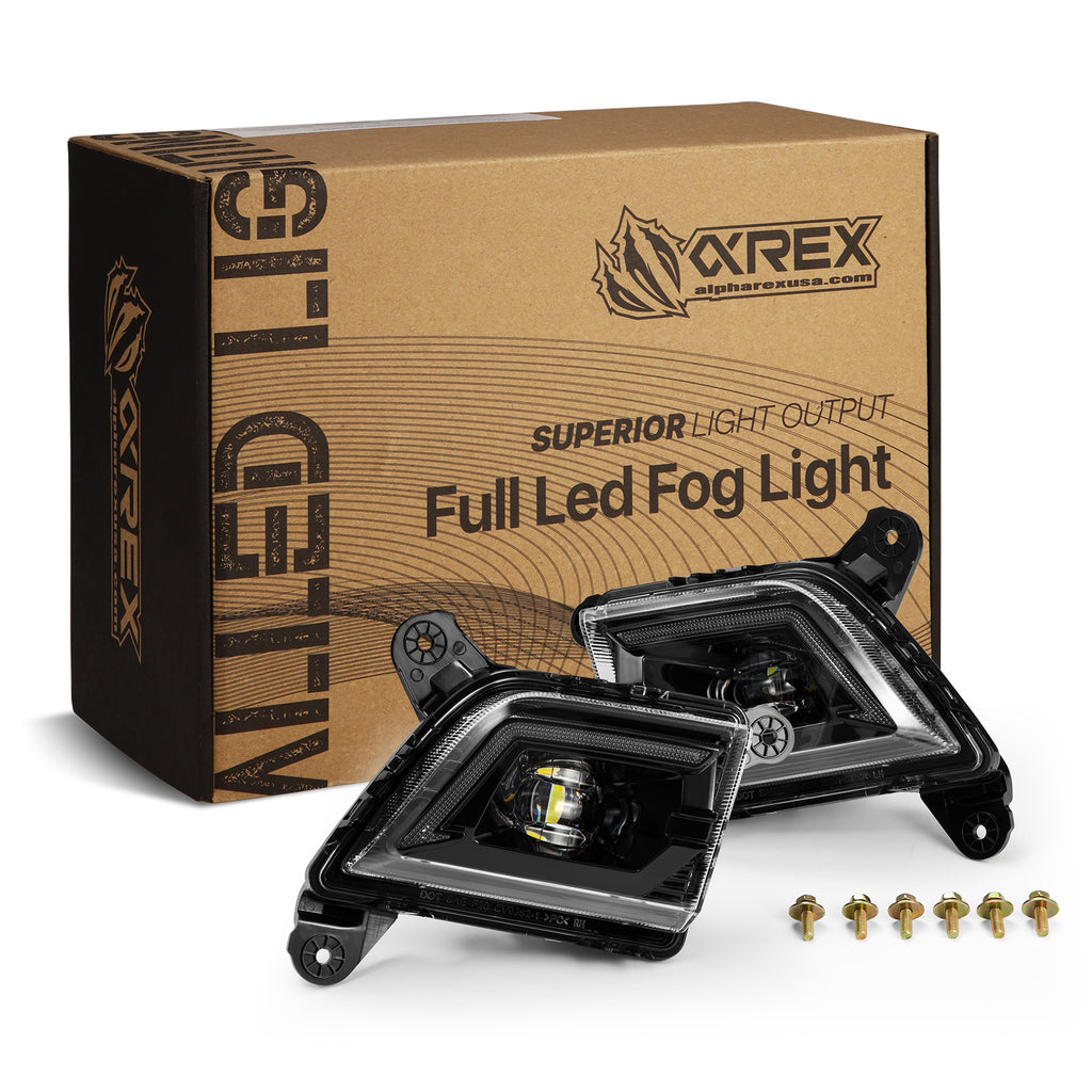 AlphaRex 210017 DoubleTap Dual Color LED Projector Fog Lights for Select Chevrolet Silverado 1500, Chevrolet Silverado HD, Chevrolet Silverado HD