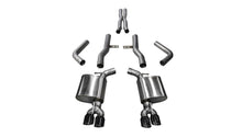 Load image into Gallery viewer, Corsa Performance 21006BLK 2.75in. Cat-Back Dual Rear Exit with Twin 3.5in. Black PVD Pro-Series Tips for Select Dodge Challenger