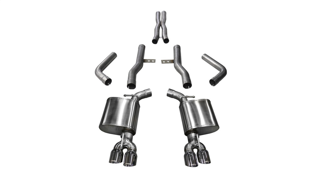 Corsa Performance 21006 2.75in. Cat-Back Dual Rear Exit with Twin 3.5in. Polished Pro-Series Tips for Select Dodge Challenger