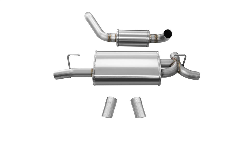 Corsa Performance 21015 2.5in. Axle-Back Dual Rear Exit with Turn Downs for Select Jeep Wrangler