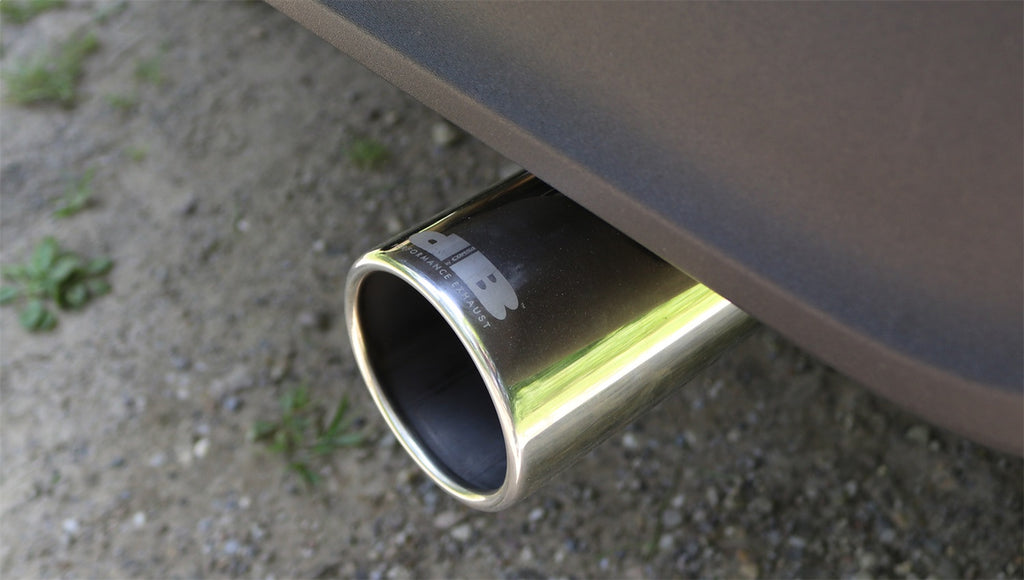 Corsa Performance 21016 2.5in. Axle-Back Dual Rear Exit with Single 3.5in. Polished Straight Cut Tips for Select Jeep Wrangler