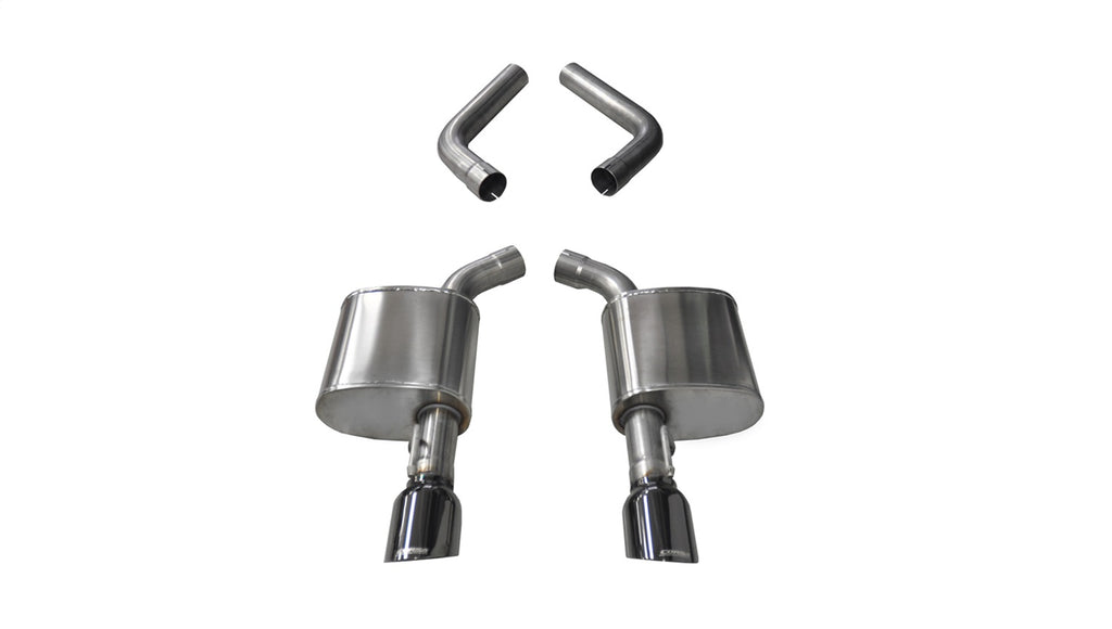 Corsa Performance 21019BLK 2.75in. Axle-Back Dual Rear Exit with Single 4.5in. Black PVD Pro-Series Tips for Select Chrysler 300, Dodge Challenger, Dodge Charger
