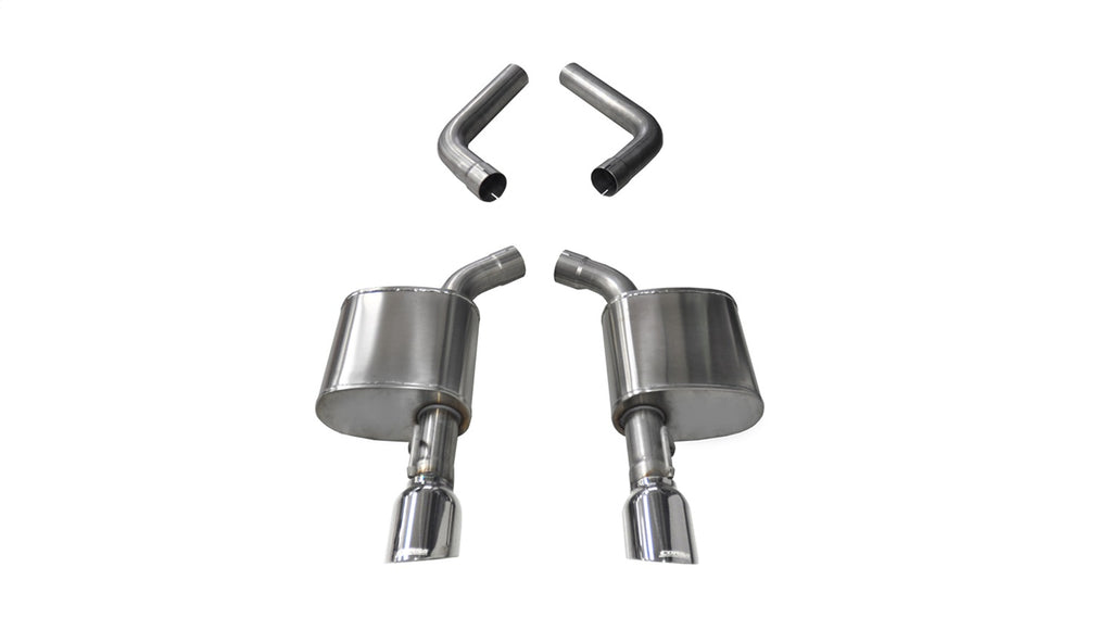 Corsa Performance 21019 2.75in. Axle-Back Dual Rear Exit with Single 4.5in. Polished Pro-Series Tips for Select Chrysler 300, Dodge Challenger, Dodge Charger