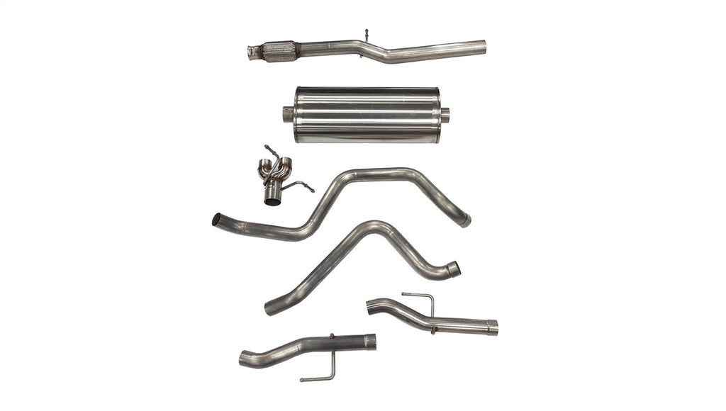 Corsa Performance 21033 3.0in. Cat-Back Dual Rear Exit without Tips for Select Chevrolet Silverado 1500, Chevrolet Silverado LTD, GMC Sierra 1500, GMC Sierra Limited