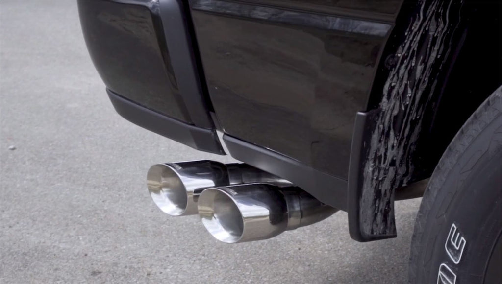 Corsa Performance 21036 3.0in. Cat-Back Single Side Exit with Twin 4.0in. Polished Slash Cut Tip for Select Ram