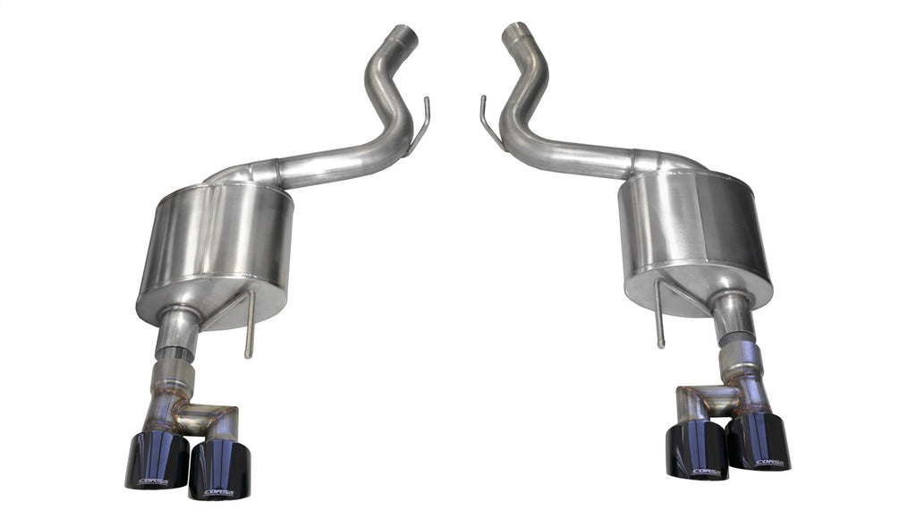Corsa Performance 21039BLK 3.0in. Axle-Back Dual Rear Exit with Twin 4.0in. Black PVD Pro-Series Tips for Select Ford Mustang