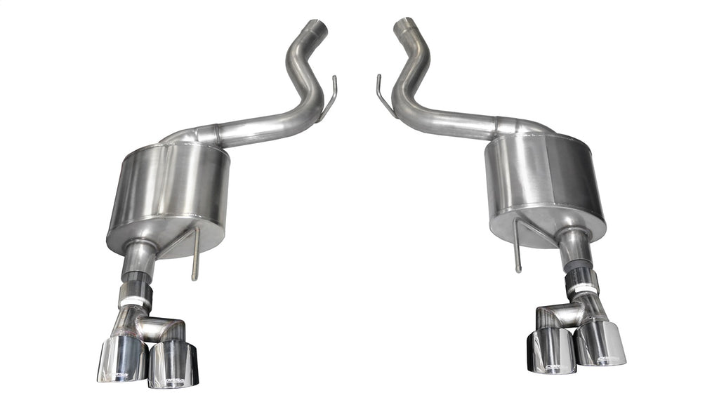 Corsa Performance 21039 3.0in. Axle-Back Dual Rear Exit with Twin 4.0in. Polished Pro-Series Tips for Select Ford Mustang