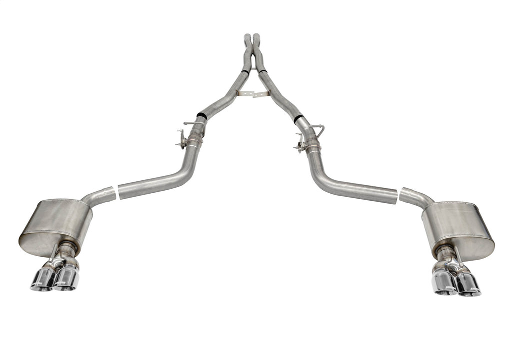 Corsa Performance 21070 2.75in. Valved Cat-Back Dual Rear Exit with Twin 3.5in. Polished Tips for Select Dodge Challenger