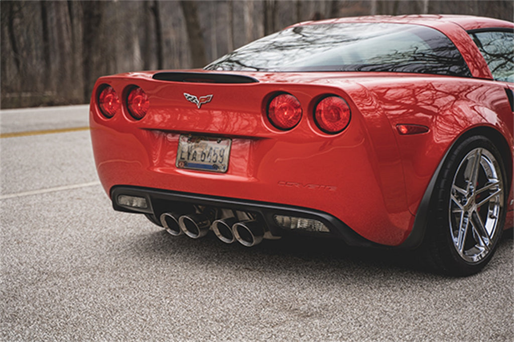 Corsa Performance 21077 3.0in. Axle-Back Dual Rear Exit with Twin 4.5in. Polished Pro Series Tips for Select Chevrolet Corvette